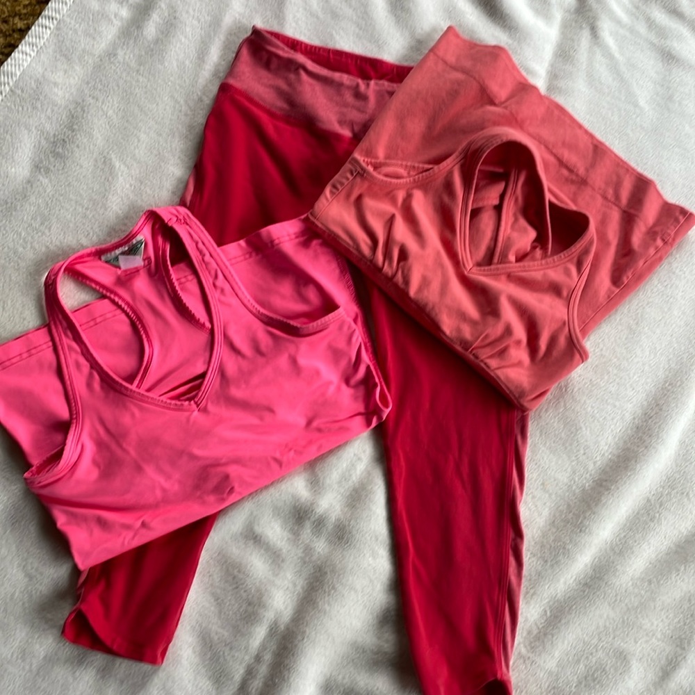 Bundle of Hard tail yoga on peach and pink